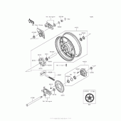 Схема узла: Заднее колесо & Приводная цепь для Kawasaki ZX1400 Ninja ZX-14R ABS