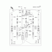 Схема вузла: Вилка передньої осі (Mdkdps4z 5fk40201-) для Kawasaki BR125 Bajaj Wind
