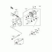 Схема вузла: Заднє колесо & Привідний ланцюг для Kawasaki KLX250 D-Tracker
