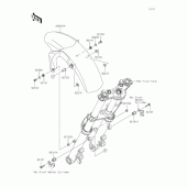 Схема вузла: Front fender для Kawasaki EX400 Ninja 400R