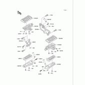 Схема вузла: Підніжки для Kawasaki VN750 Vulcan 750