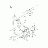 Схема вузла: Кріплення двигуна для Kawasaki VN900 Vulcan 900 Custom
