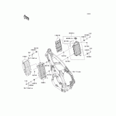 Схема узла: Радиатор для Kawasaki KX450 KX450F