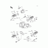 Схема узла: Подножки для Kawasaki EX500 GPZ500S