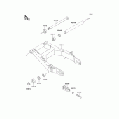 Схема вузла: Задній важіль (маятник) для Kawasaki EN500 Vulcan 500