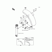 Схема вузла: Переднє крило для Kawasaki EN650 Vulcan S ABS SE