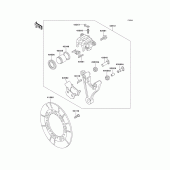 Схема вузла: Заднє гальмо (P20) для Kawasaki KZ1000 Police