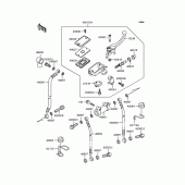 Схема вузла: Передній гальмівний циліндр Kawasaki ZR1100 ZRX1100-II