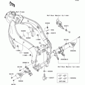 Схема вузла: Frame fittings(front) для Kawasaki ZX600 Ninja ZX-6R
