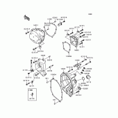 Схема вузла: Кришка двигуна (s) для Kawasaki ZX636 Ninja ZX-6R