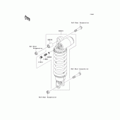 Схема узла: Задний амортизатор(ы) для Kawasaki ZX600 Ninja ZX-6R