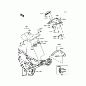 Схема вузла: Сидіння для Kawasaki EX300 Ninja 300 ABS