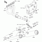 Схема вузла: Вихлопна система для Kawasaki ZX900 Ninja ZX-9R