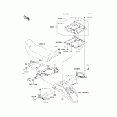 Схема вузла: Сидіння для Kawasaki KL650 KLR650