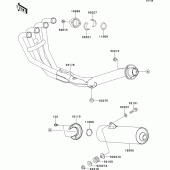 Схема вузла: Вихлопна система для Kawasaki ZR750 ZR-7