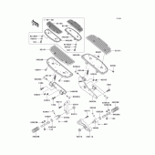 Схема вузла: Підніжки для Kawasaki VN1500 Vulcan 1500 Classic