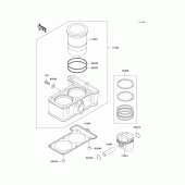 Схема вузла: Циліндр & Поршень для Kawasaki EL250 Eliminator 252