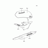 Схема узла: Наклейки (Синий ZR750-H2) для Kawasaki ZR750 ZR-7S