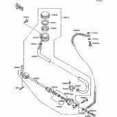 Схема вузла: Задній гальмівний циліндр для Kawasaki VN1500 VN-15