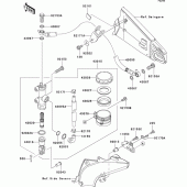 Схема вузла: Задній гальмівний циліндр для Kawasaki ZX636 Ninja ZX-6R