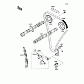 Схема узла: Распредвал & Цепь ГРМ & Натяжитель для Kawasaki ZX750 Ninja ZX-7