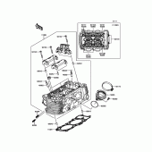 Схема вузла: Головка циліндра для Kawasaki EN650 Vulcan S ABS