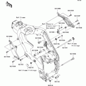 Схема узла: Крепление двигателя для Kawasaki ZX1000 Ninja ZX-10R