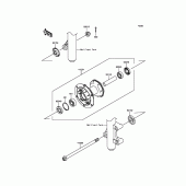 Схема узла: Ступица переднего колеса для Kawasaki KLX140 KLX140L