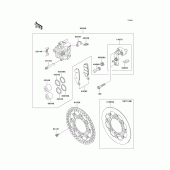 Схема узла: Передний тормоз для Kawasaki KX250/ KX252 KX250F