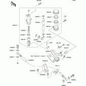 Схема узла: Задний тормозной цилиндр для Kawasaki ZX900 Ninja ZX-9R