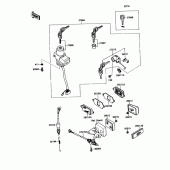 Схема узла: Замок зажигания для Kawasaki ZX1100 Ninja ZX-11