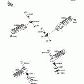 Схема узла: Подножки для Kawasaki ZX600 GPX600R