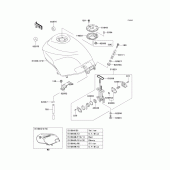 Схема вузла: Fuel tank(1/4) для Kawasaki EX250 Ninja 250