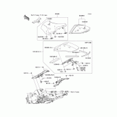 Схема вузла: Сидіння (1/2) для Kawasaki ZR750 Z750
