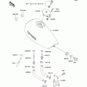 Схема вузла: Паливний бак для Kawasaki EL250 Eliminator 250