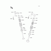 Схема узла: Клапан(ы) для Kawasaki KLE250 Anhelo