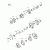Схема узла: Трансмиссия для Kawasaki KX100
