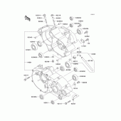 Схема узла: Картер двигателя для Kawasaki KX100