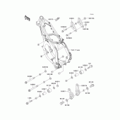 Схема узла: Крепление двигателя для Kawasaki KX125