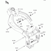 Схема вузла: Кріплення двигуна для Kawasaki ZX600 Ninja ZX-6RR
