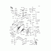 Схема узла: Радиатор (1/2) для Kawasaki KLE500