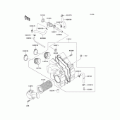 Схема вузла: Повітряний фільтр Kawasaki ER500 ER-5