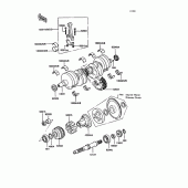 Схема узла: Коленчатый вал для Kawasaki ZX400 Z400FII