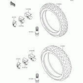 Схема вузла: Шини для Kawasaki ZR550 Zephyr