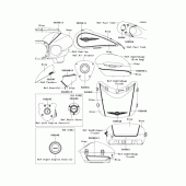 Схема вузла: Decals(blue/gray)(baf) для Kawasaki VN1700 Vulcan 1700 Voyager ABS