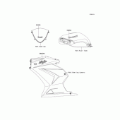 Схема узла: Наклейки (Эбони; KAF) для Kawasaki EX250 Ninja 250R