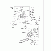 Схема вузла: Головка циліндра для Kawasaki VN750 Vulcan 750