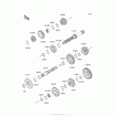 Схема узла: Transmission (Aaf/abf) для Kawasaki KLX140 KLX140