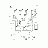 Схема вузла: Замок запалювання для Kawasaki ZX400 ZZR400