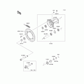 Схема вузла: Ступиця заднього колеса для Kawasaki KLX650 KLX650R